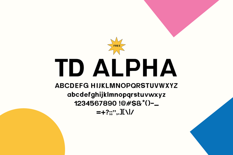 TD Alpha by Tribox Design FREE Download Font